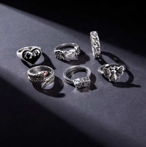 *Dieta* Set of 6 Rings - Picture 7 of 8